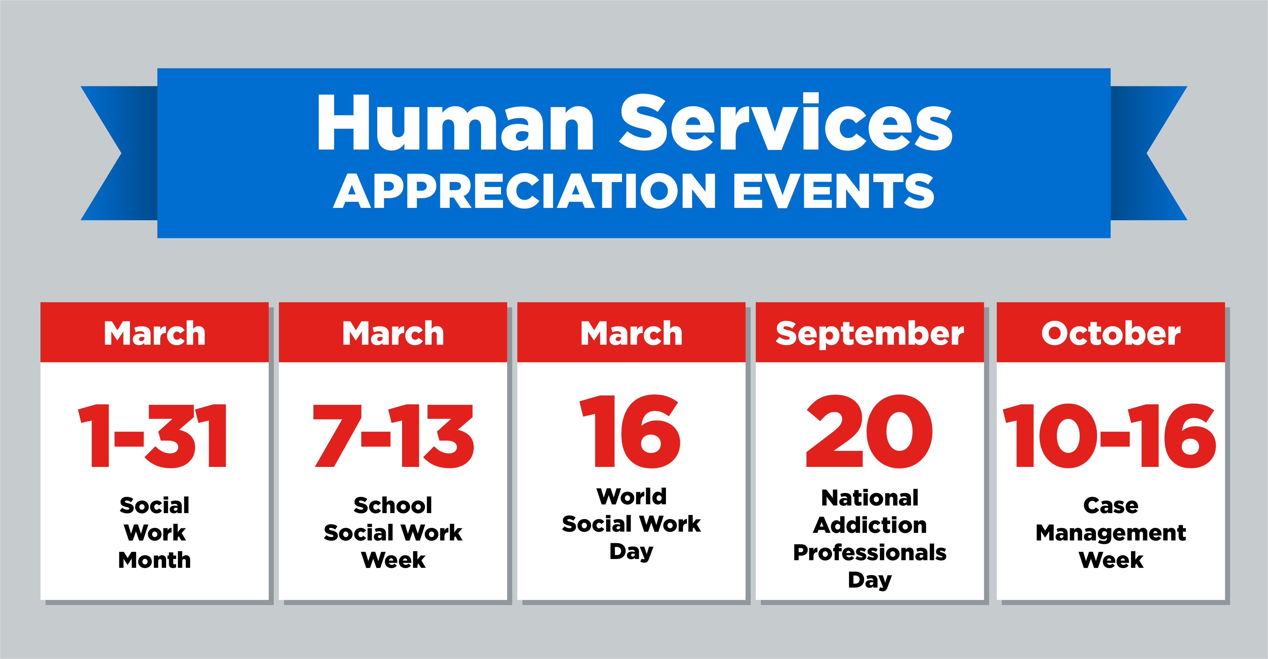 Human services appreciation days calendar