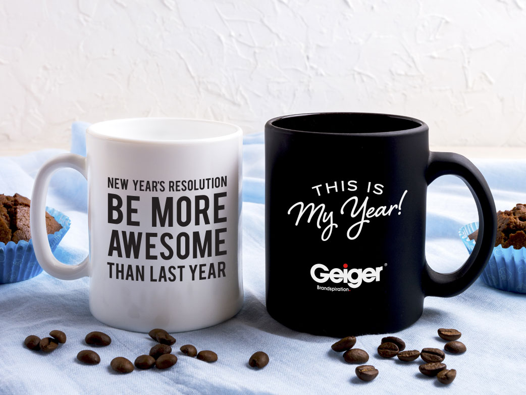 Coffee mugs with 2021 new years sayings