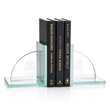 Crystal Support Book Ends