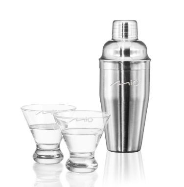 Martini Shaker & Glass Kit