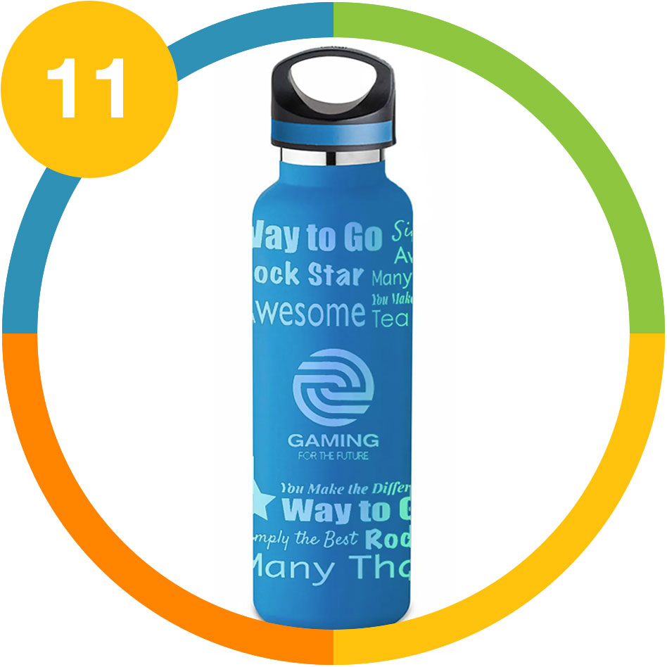 insulated water bottle with way to go message
