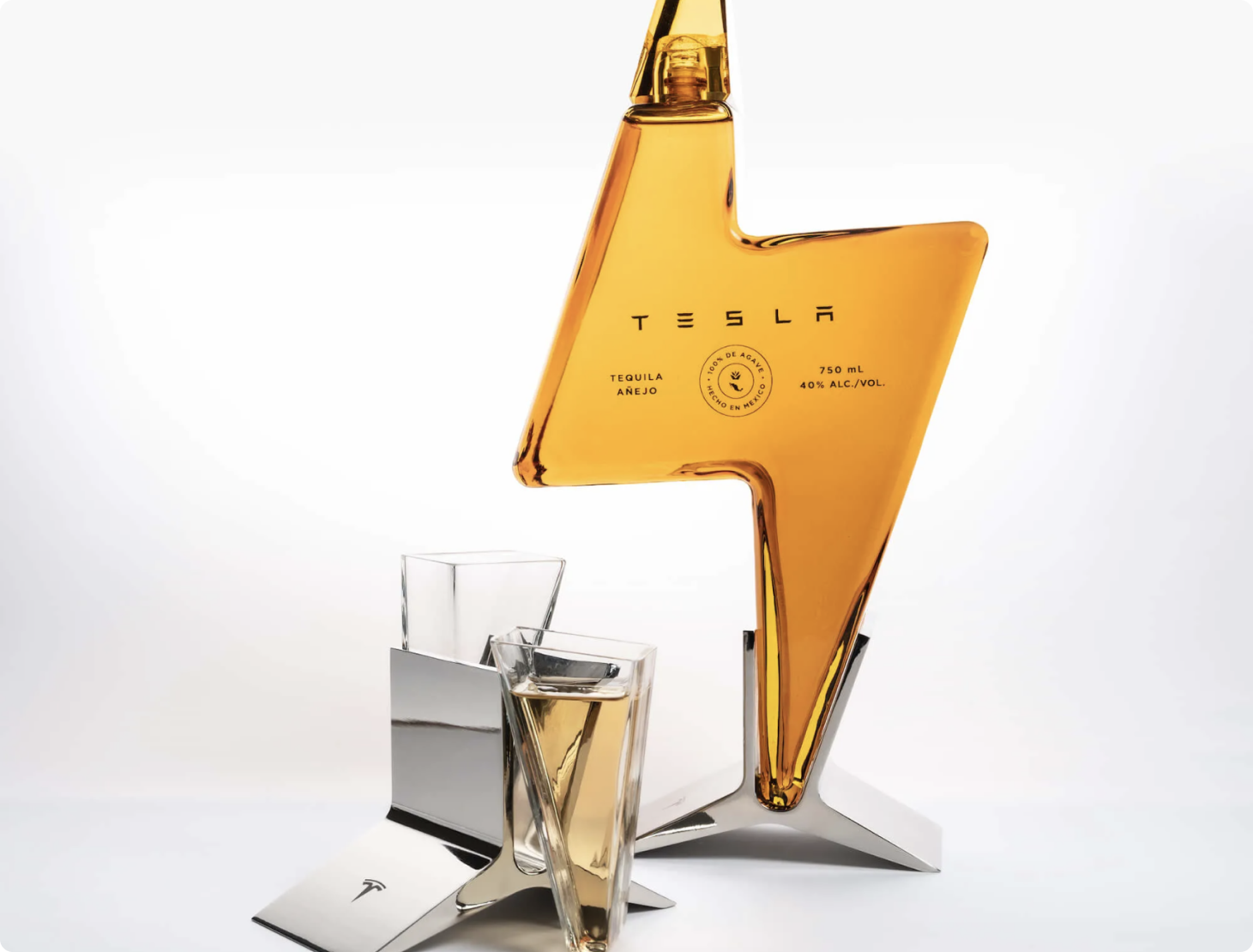 Tesla + Nosotros Tequila = Electric Merch Idea