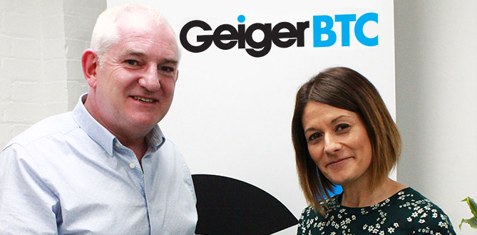Paul Beirne, GeigerBTC sales director and Nicole Armstrong, GeigerBTC’s new business development manager