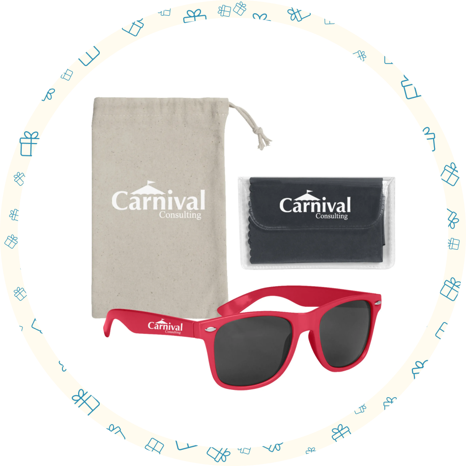10. Hand out Branded Sunglasses