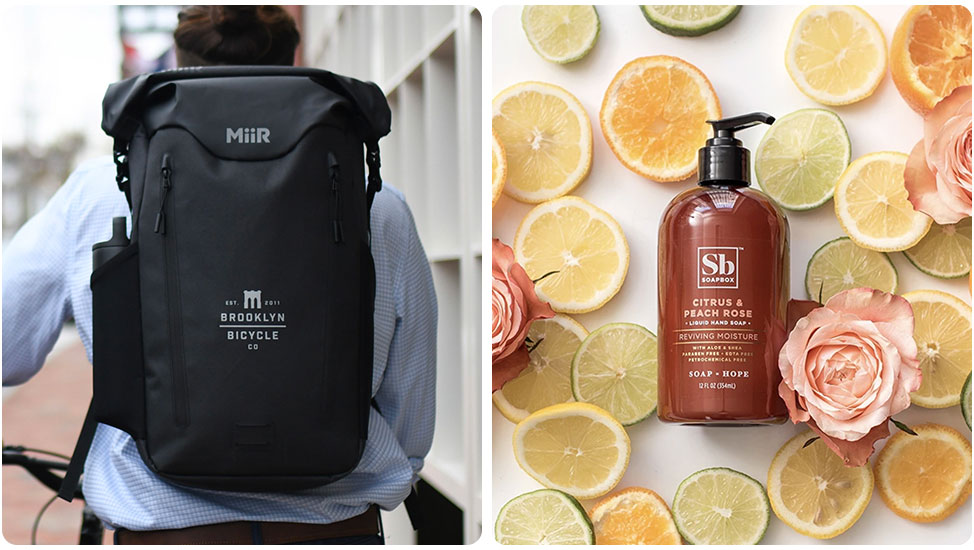 MiiR Backpack and Soapbox Citrus Soap